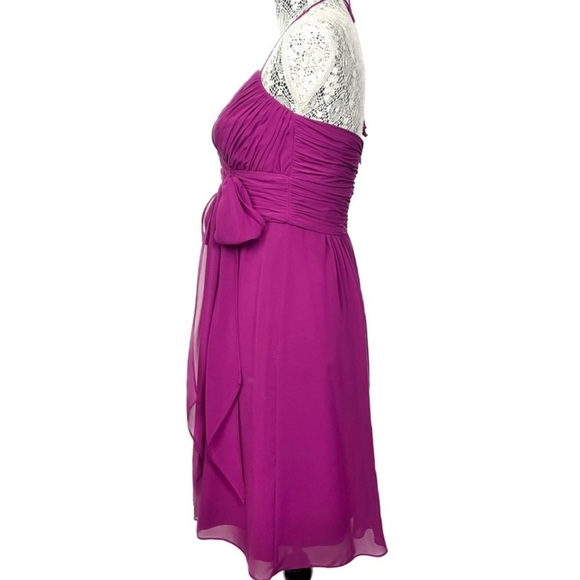 Lauren Ralph Lauren Halter Bow Dress in berry - Size: 4 - Picture 8 of 15